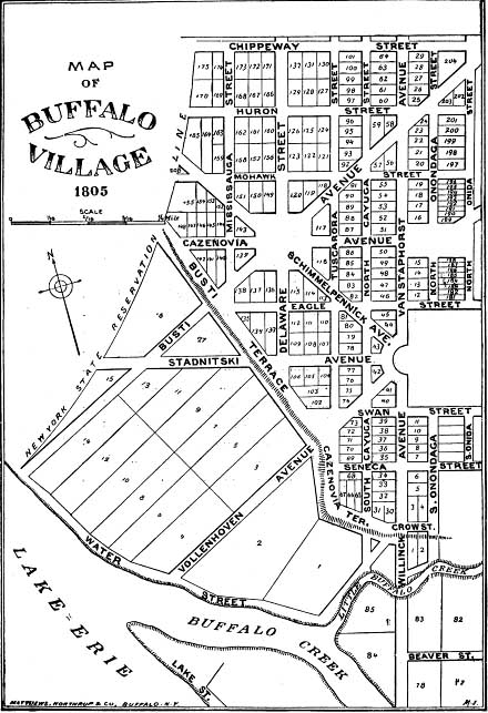 1891 BUFFALO NEW YORK DAY'S PARK & THE CIRCLE WEST AVE MAIN STREET ATLAS MAP 